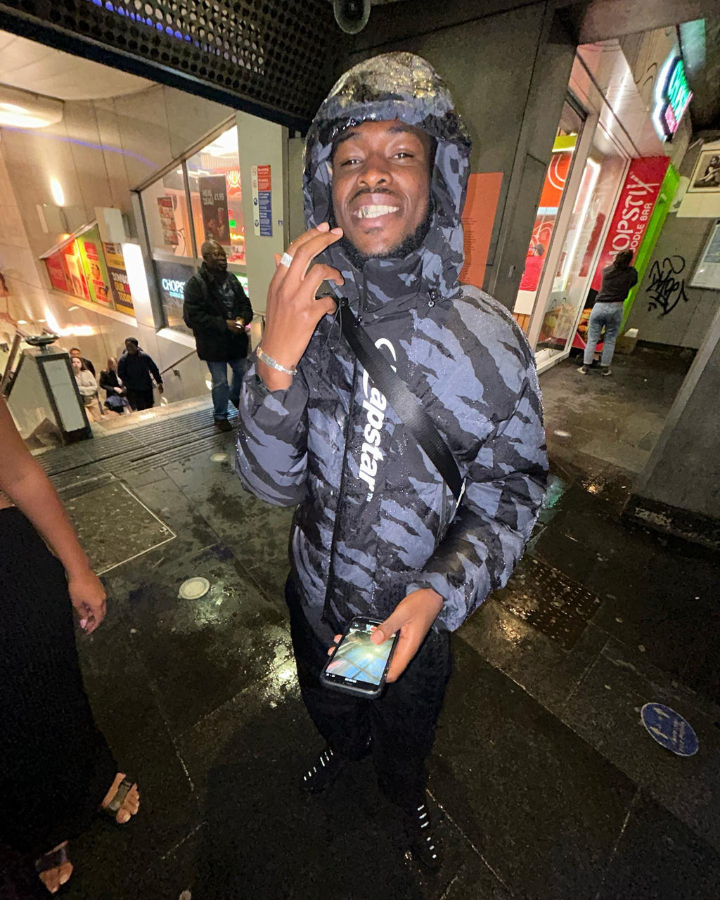 Trapstar Jacket black tiger camo